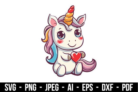 Download Heartfelt Unicorn SVG - Heartfelt Collection