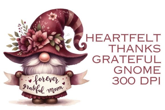 Download Heartfelt Thanks Grateful Gnome Clipart - Heartfelt Collection