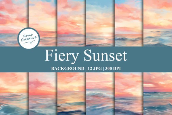 Download Fiery Sunset Background - Sunset Collection