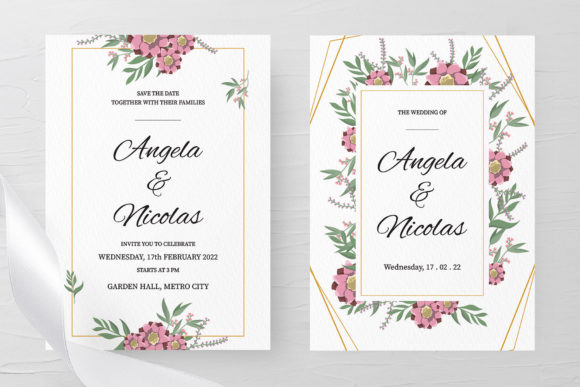 Download Wedding Invitation Floral Frame - Premium Resources