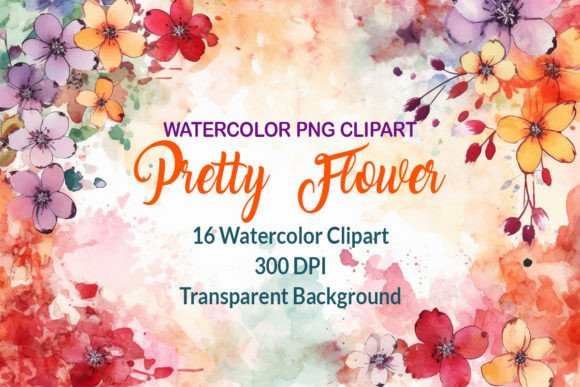 Download Pretty Watercolor Flower Clipart - Pretty Collection
