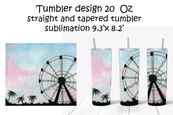 Download Tumbler Design 20oz.Watercolor Sunset - Sunset Collection