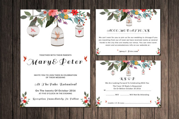 Download Printable Floral Wedding Invitation Set - Premium Bundle